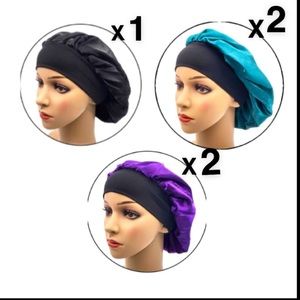5PCS Satin bonnet